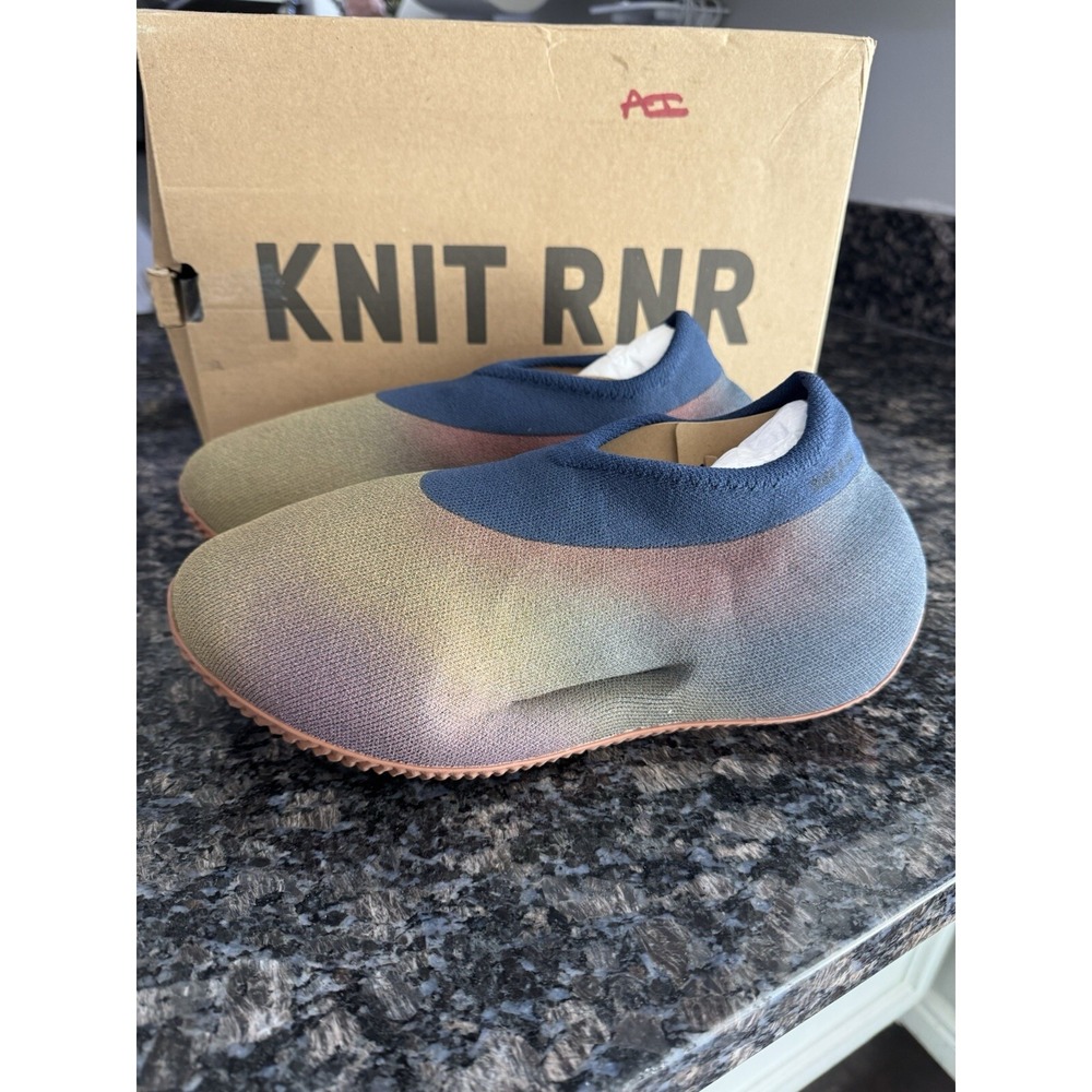 Adidas Yeezy Knit RNR Faded Azure HP3370 Mens Size 8 Low Top Sneakers